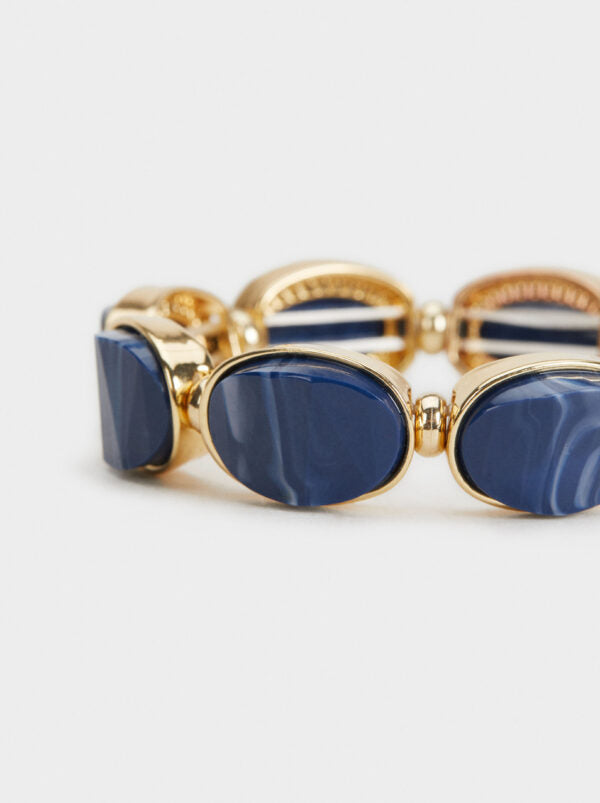 Blue Stone Gold Details Bracelet