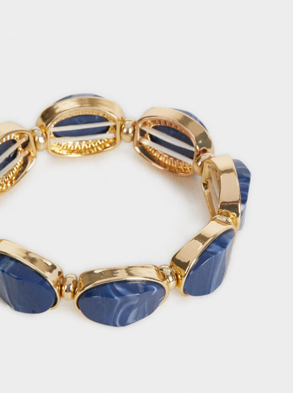 Blue Stone Gold Details Bracelet