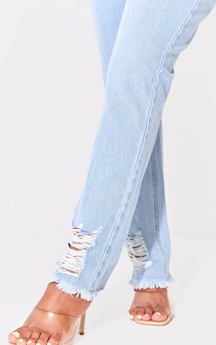 Shape Vintage Ripped Straight Leg Jeans