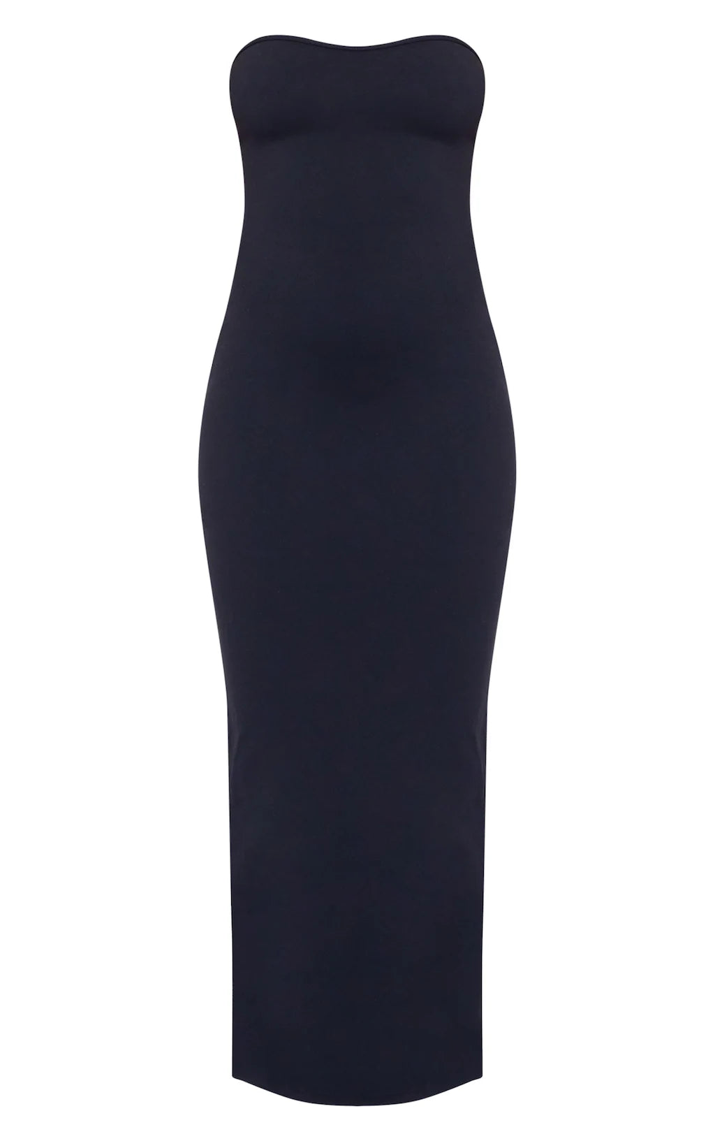 BLACK CONTOUR SCULPT BANDEAU MIDAXI DRESS