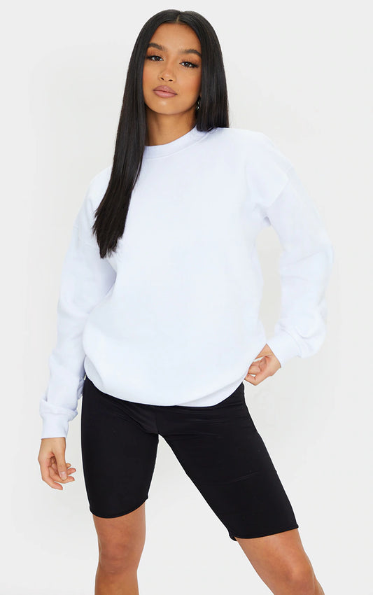 PETITE WHITE ULTIMATE OVERSIZED SWEATSHIRT