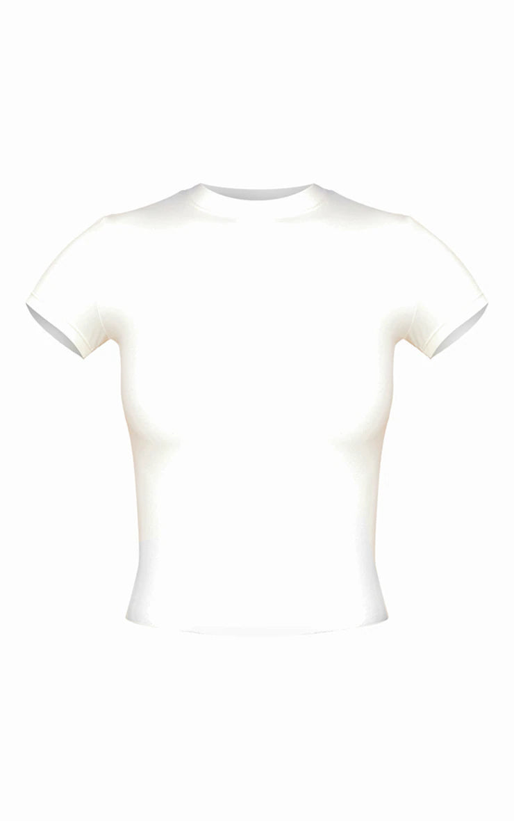 Tall Cream Contour Sculpt Short Sleeve T Shirt