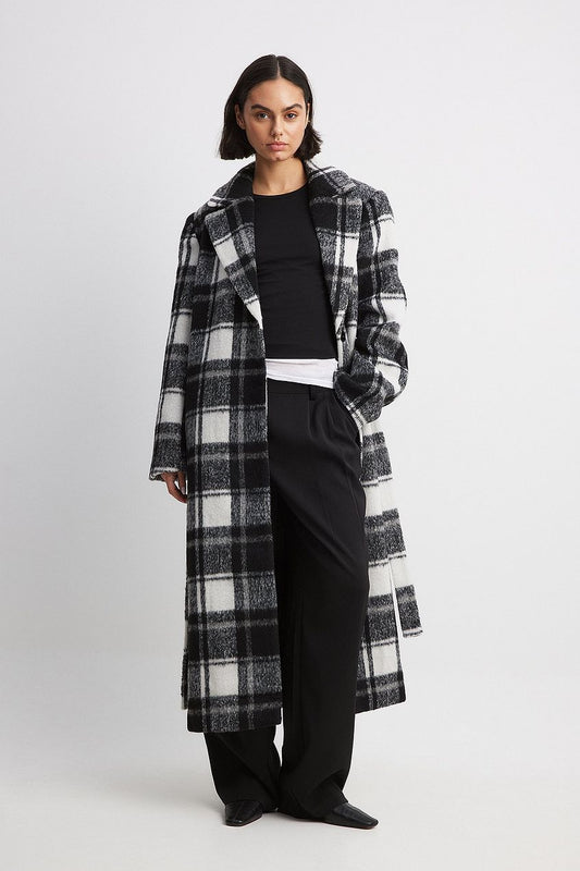 Checked Long Coat