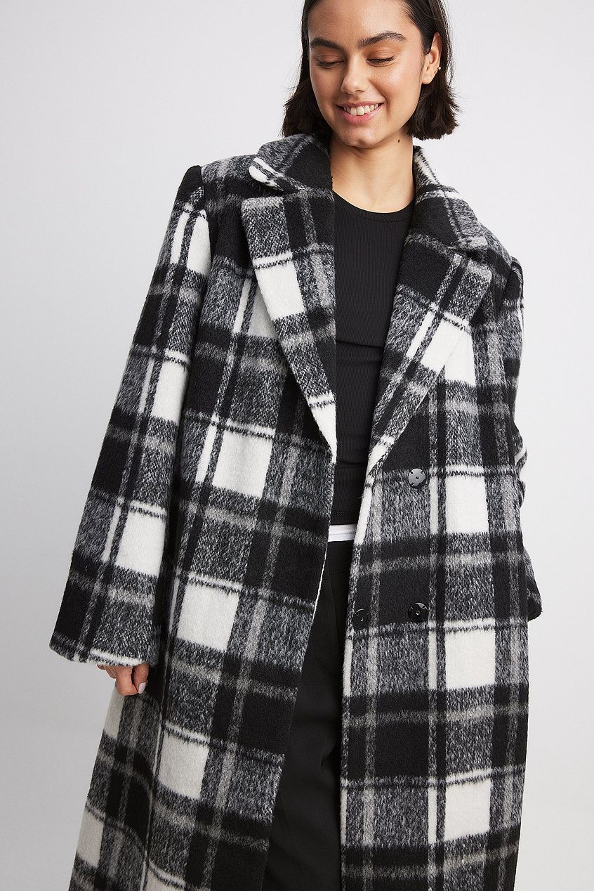 Checked Long Coat