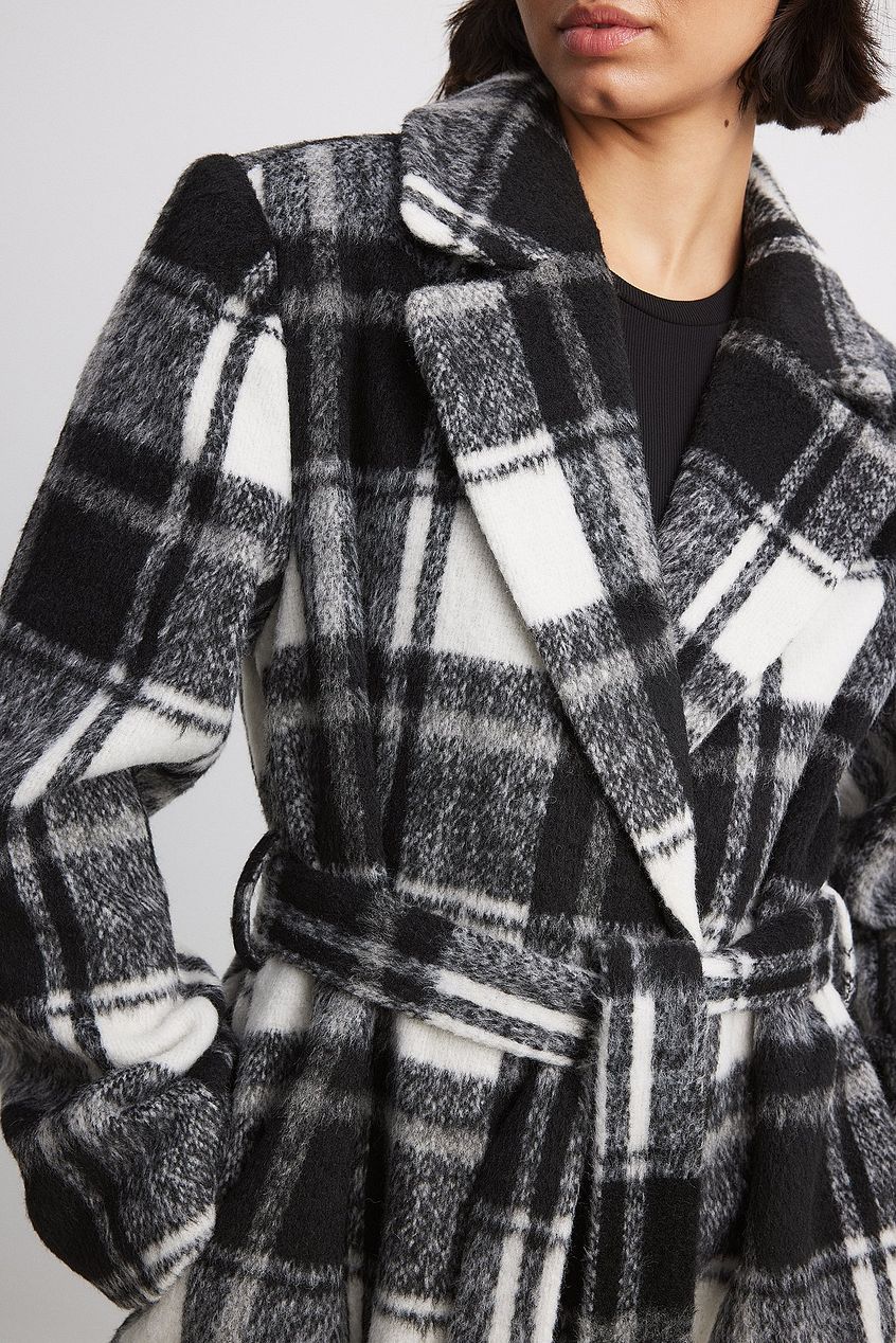 Checked Long Coat