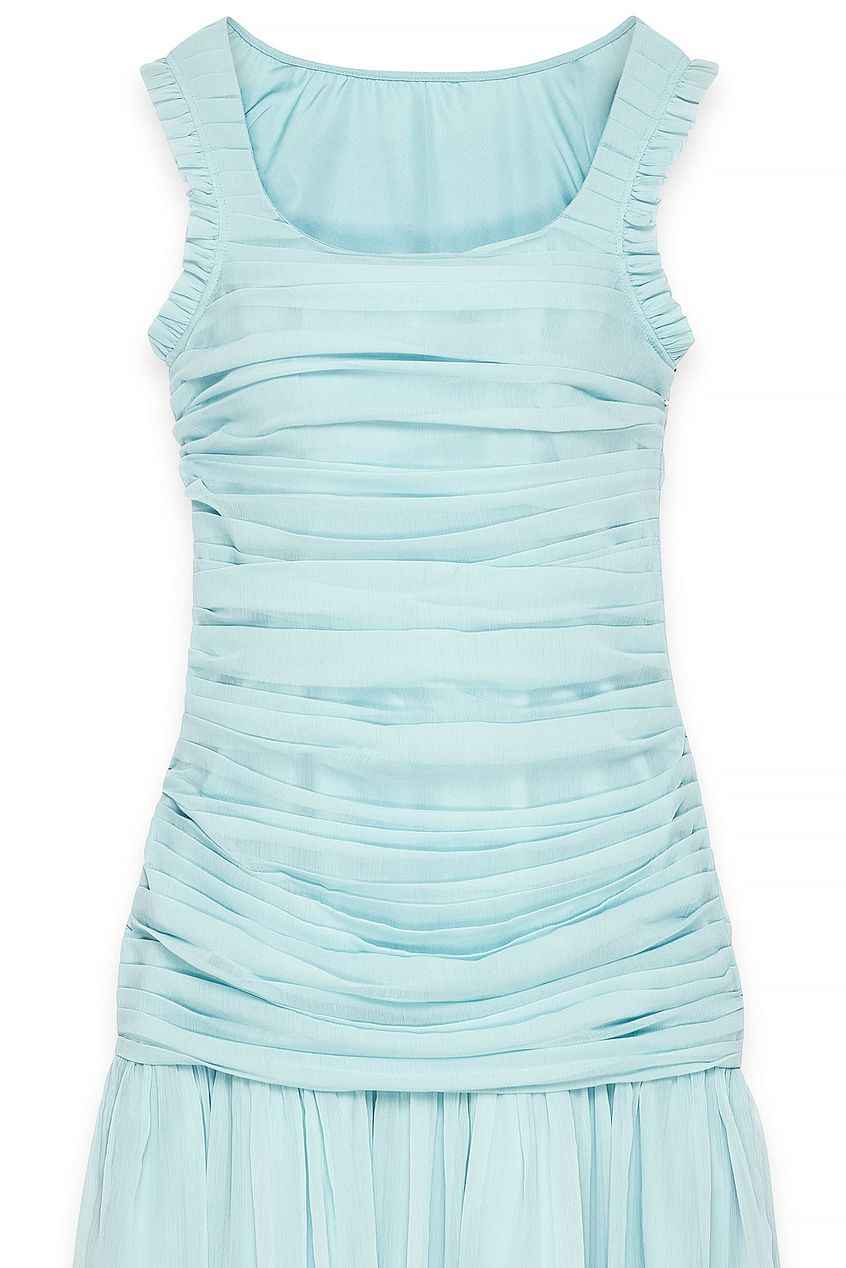 Chiffon Ruched Maxi Dress