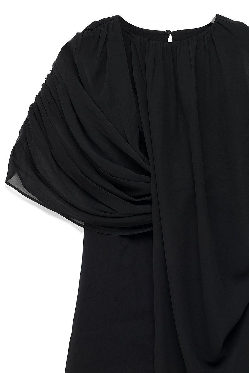 Na-kd Chiffon Draped Mini Dress
