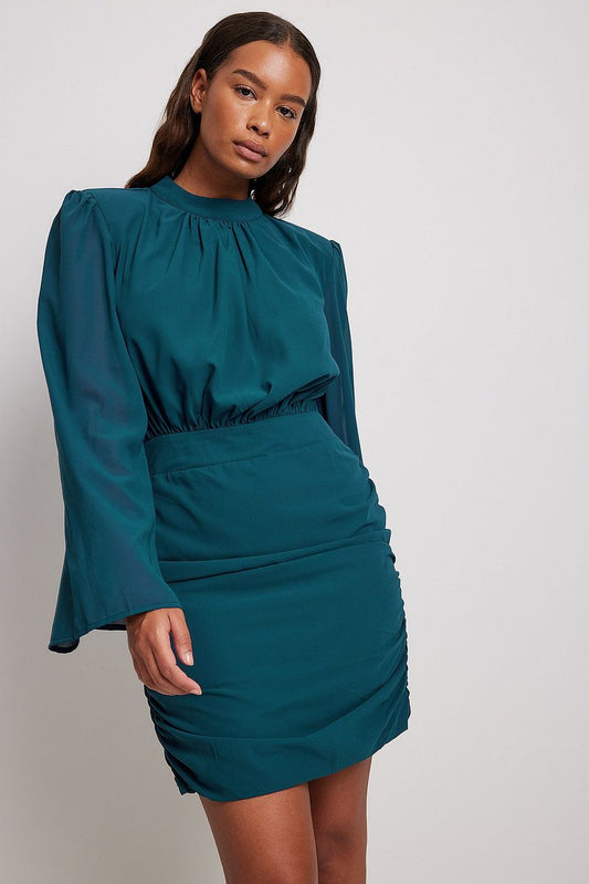 Chiffon Overlap Mini Dress