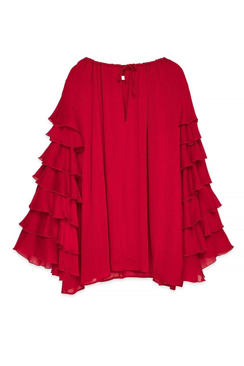 Na-kd Chiffon Ruffle Mini Dress