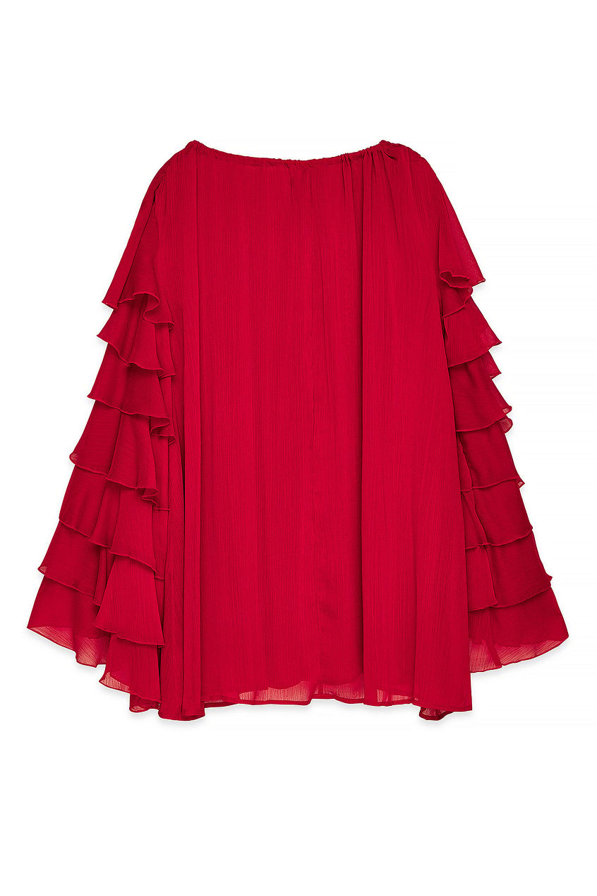 Na-kd Chiffon Ruffle Mini Dress