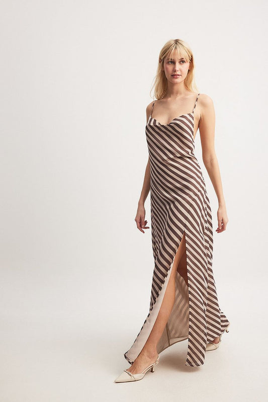 Chiffon Tie Back Detail Maxi Dress