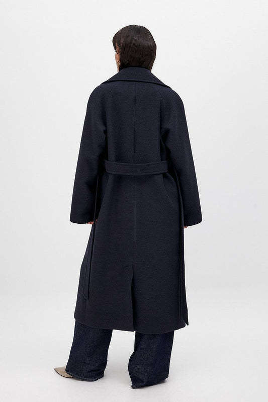 Classic Wool Blend Belted Coat