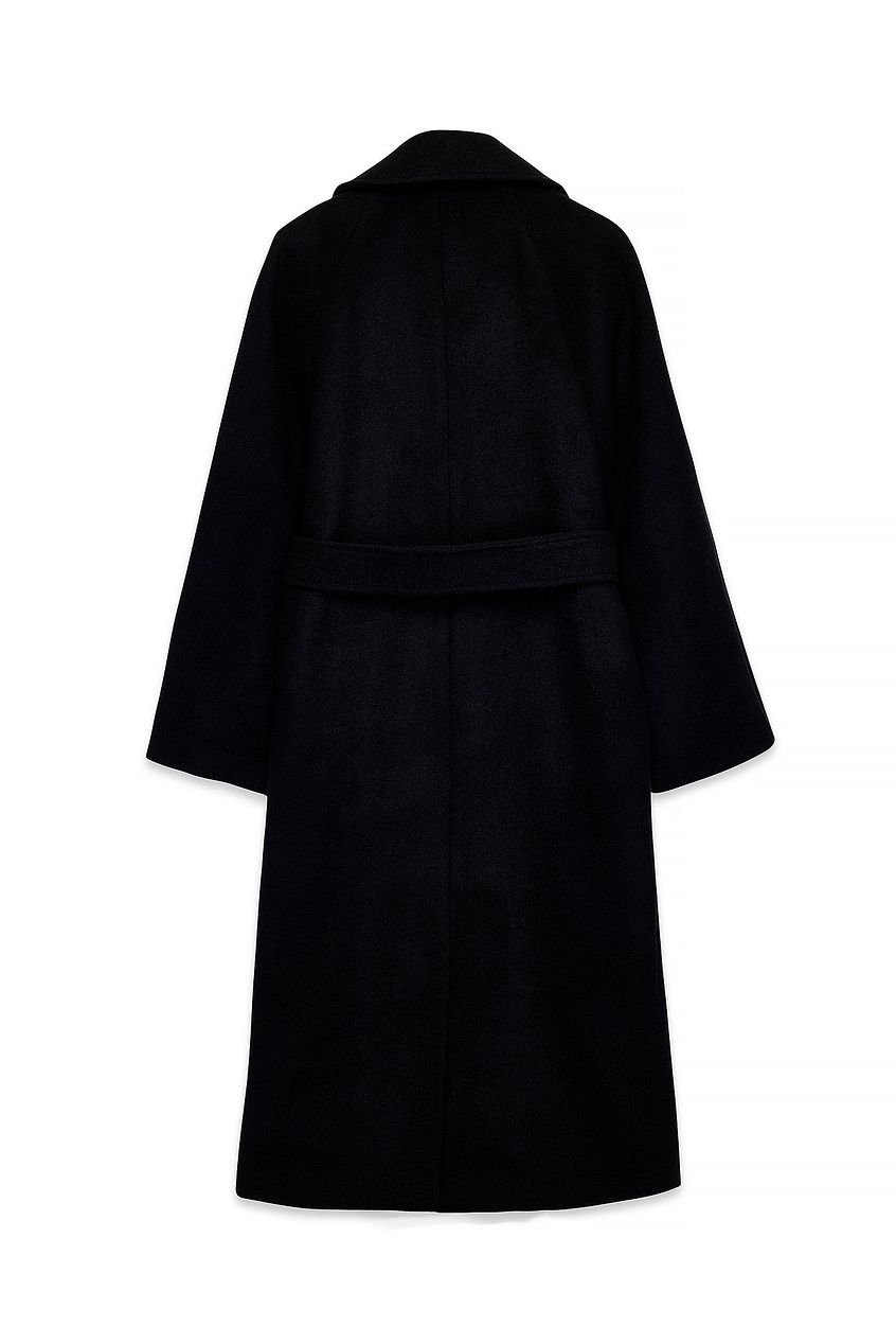 Classic Wool Blend Belted Coat