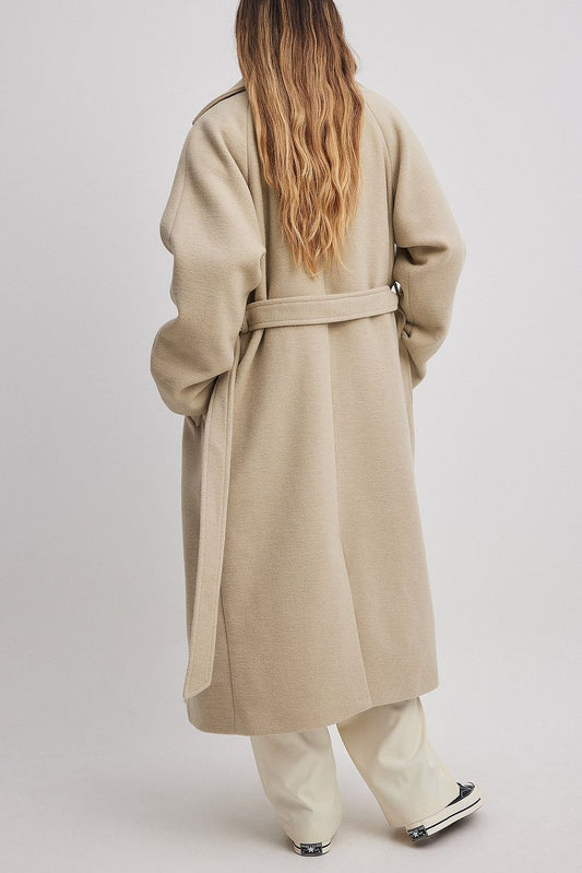 Classic Wool Blend Belted Coat