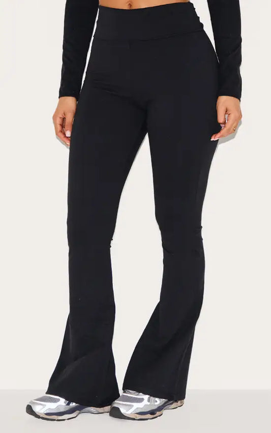 Plt - Petite Black Contour Sculpt Foldover Pants