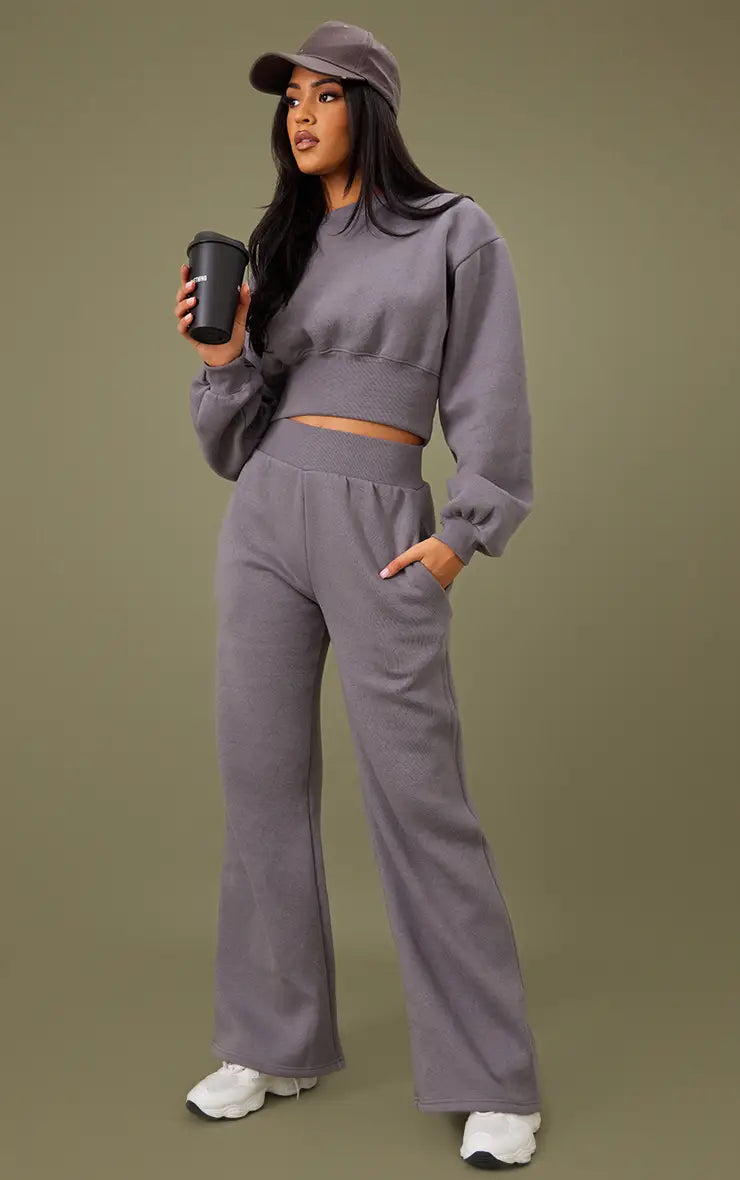 PrettyLittleThing Tall High Waist Wide Leg Jogger