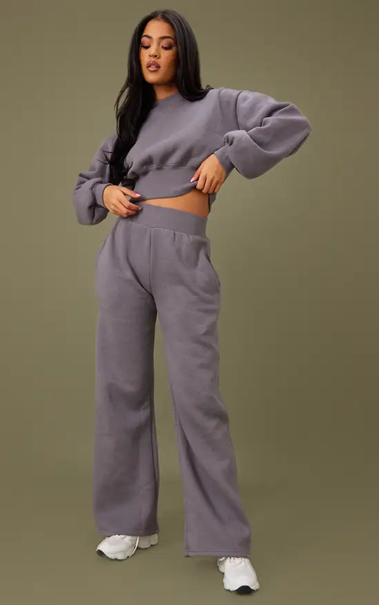 PrettyLittleThing Tall High Waist Wide Leg Jogger