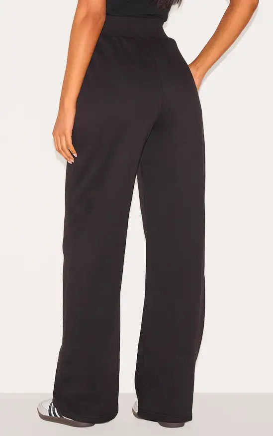 Plt - Tall Black High Waisted Wide Leg Jogger