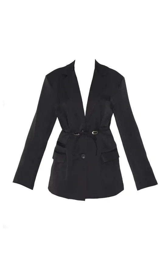 Plt - Black Belt Detail Blazer