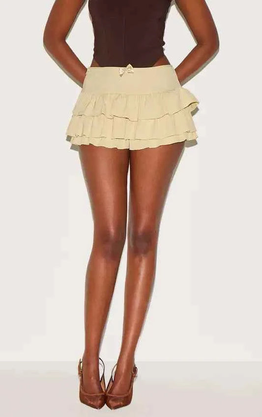 Plt - Butter Yellow Bow Detail Tailored Frilly Bloomers