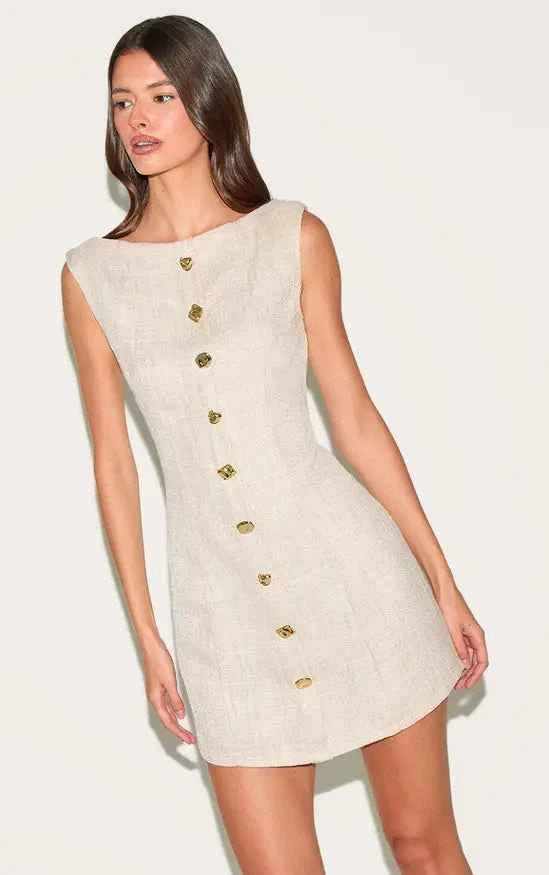 Plt - Twill Button Down Bodycon Dress