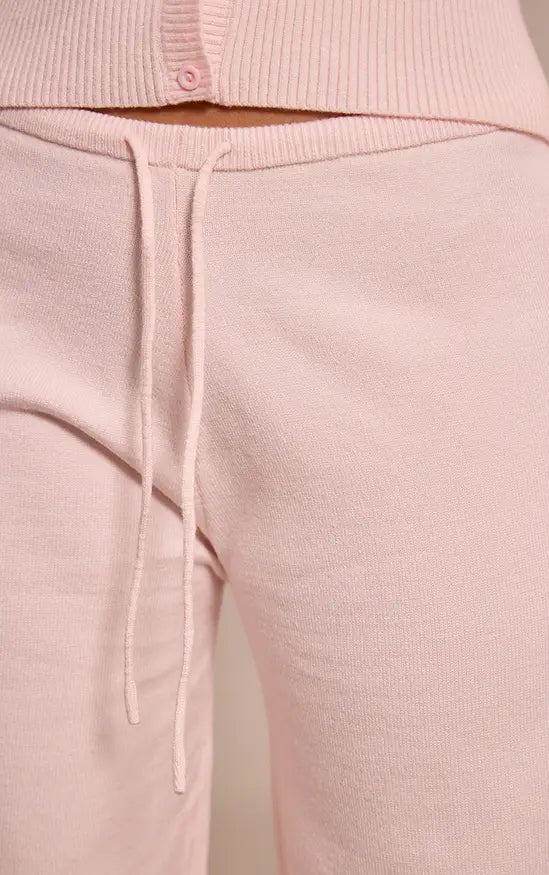Plt - Petite Pink Wide Leg Knitted Trousers
