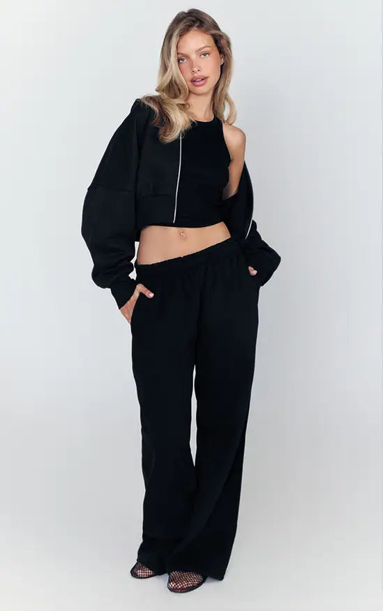 Plt - Black Straight Leg Sweatpants