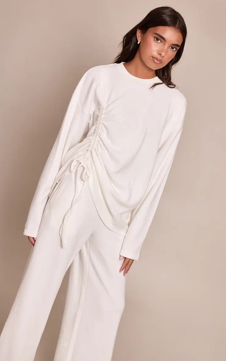 PrettyLittleThing Super Soft Ruched Side Top