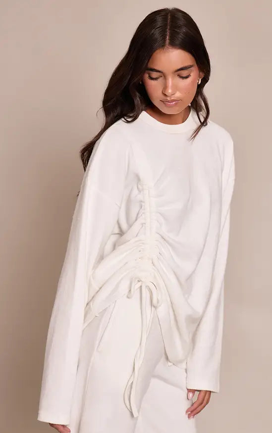 PrettyLittleThing Super Soft Ruched Side Top