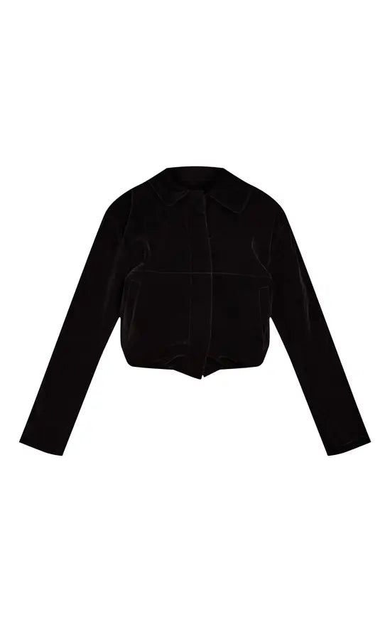 PrettyLittleThing Velvet Bomber Jacket