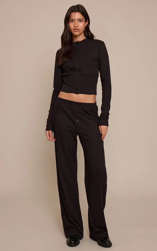 Plt - Tall Black Super Soft Top Co-ord