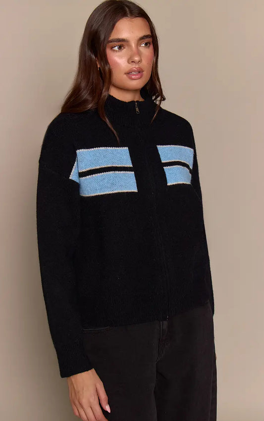PrettyLittleThing Striped Knitted Sporty Jumper