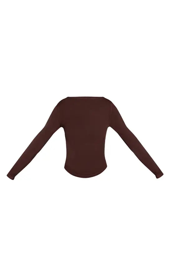PrettyLittleThing Boatneck Knitted Long Sleeve Top