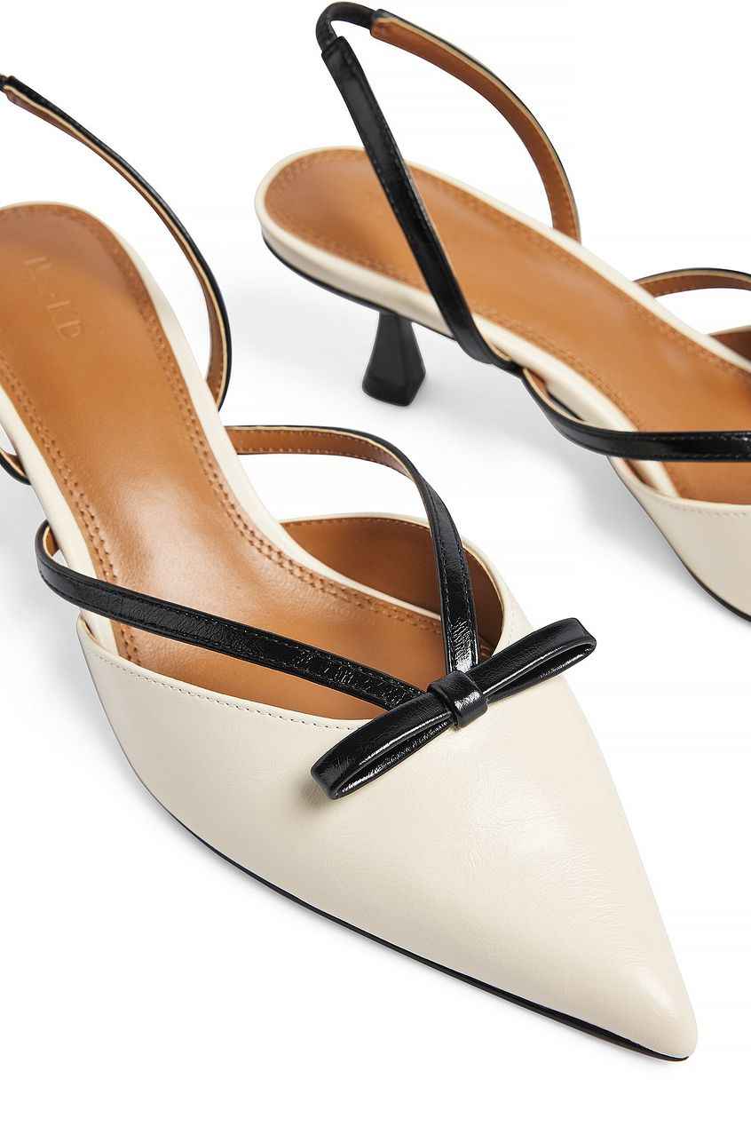 Na-kd Contrast Strap Kitten Heels