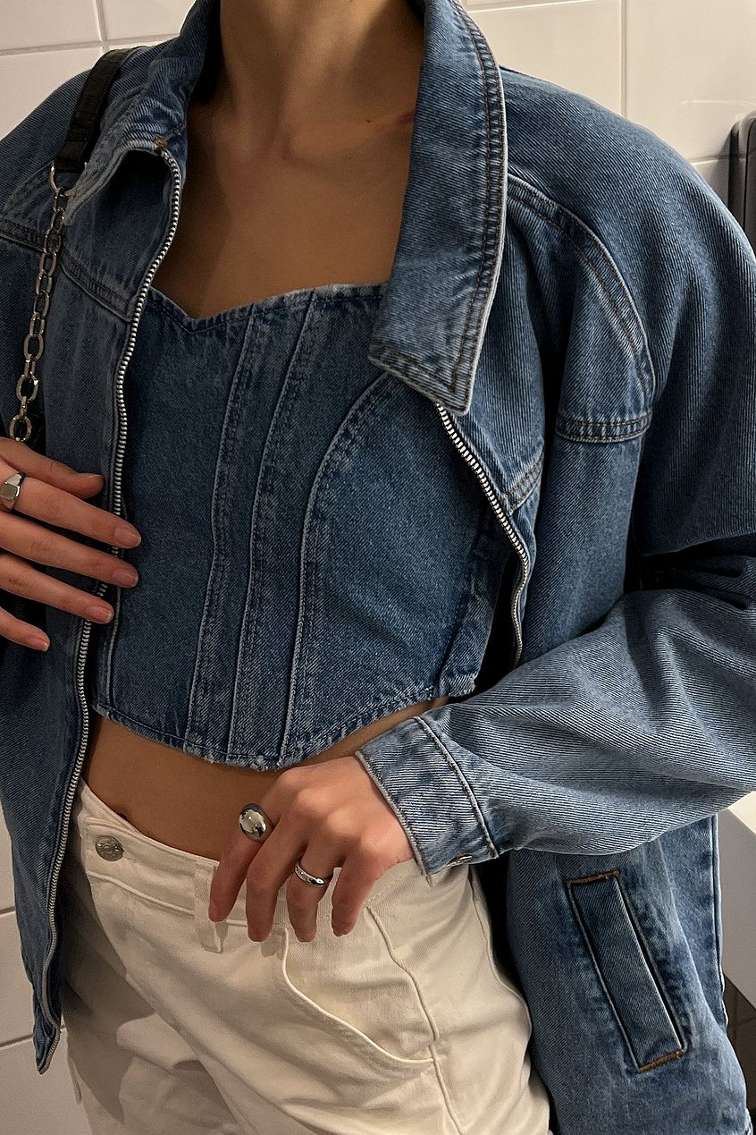 Corset Denim Top