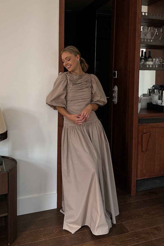 Na-kd - Cotton Puff Sleeve Maxi Dress
