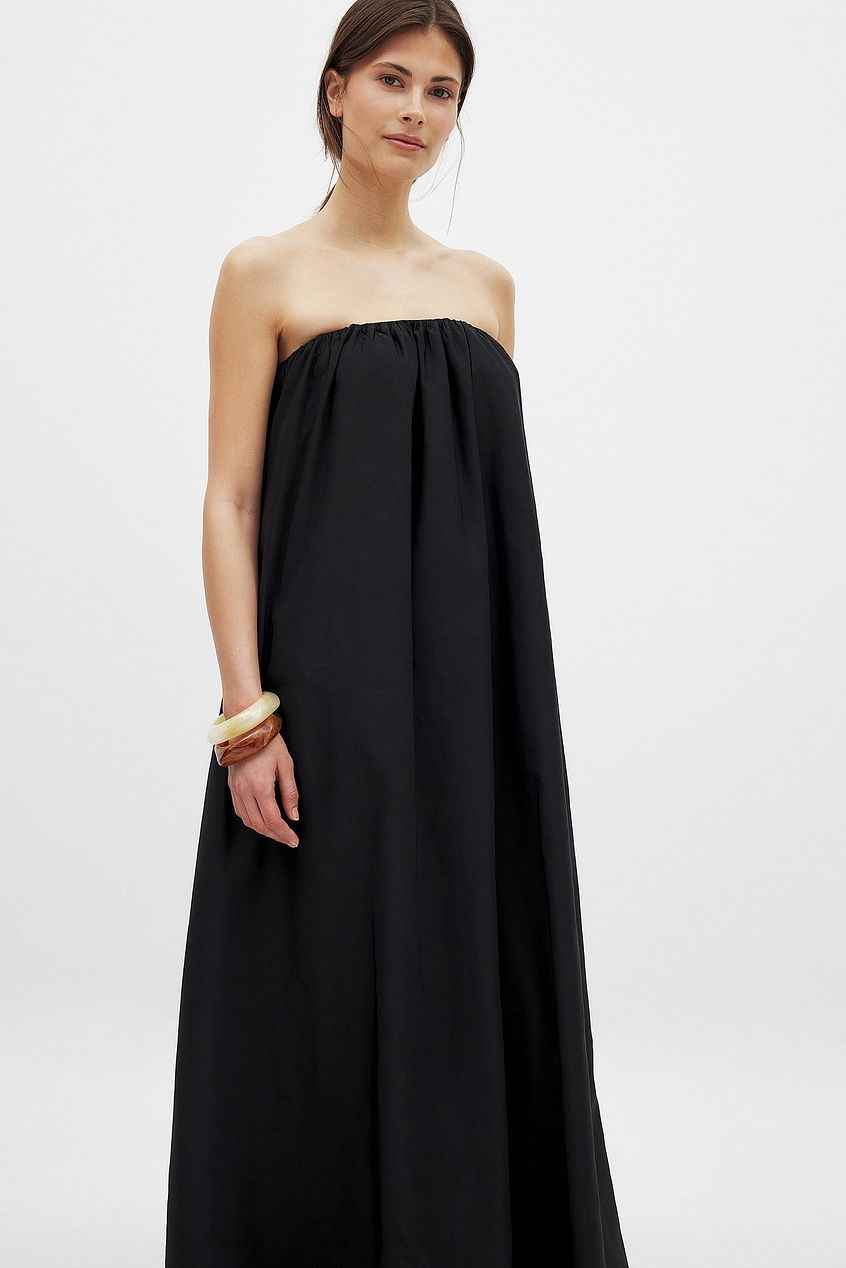 Na-kd - Convertible Maxi to Mini Bubble Dress Black