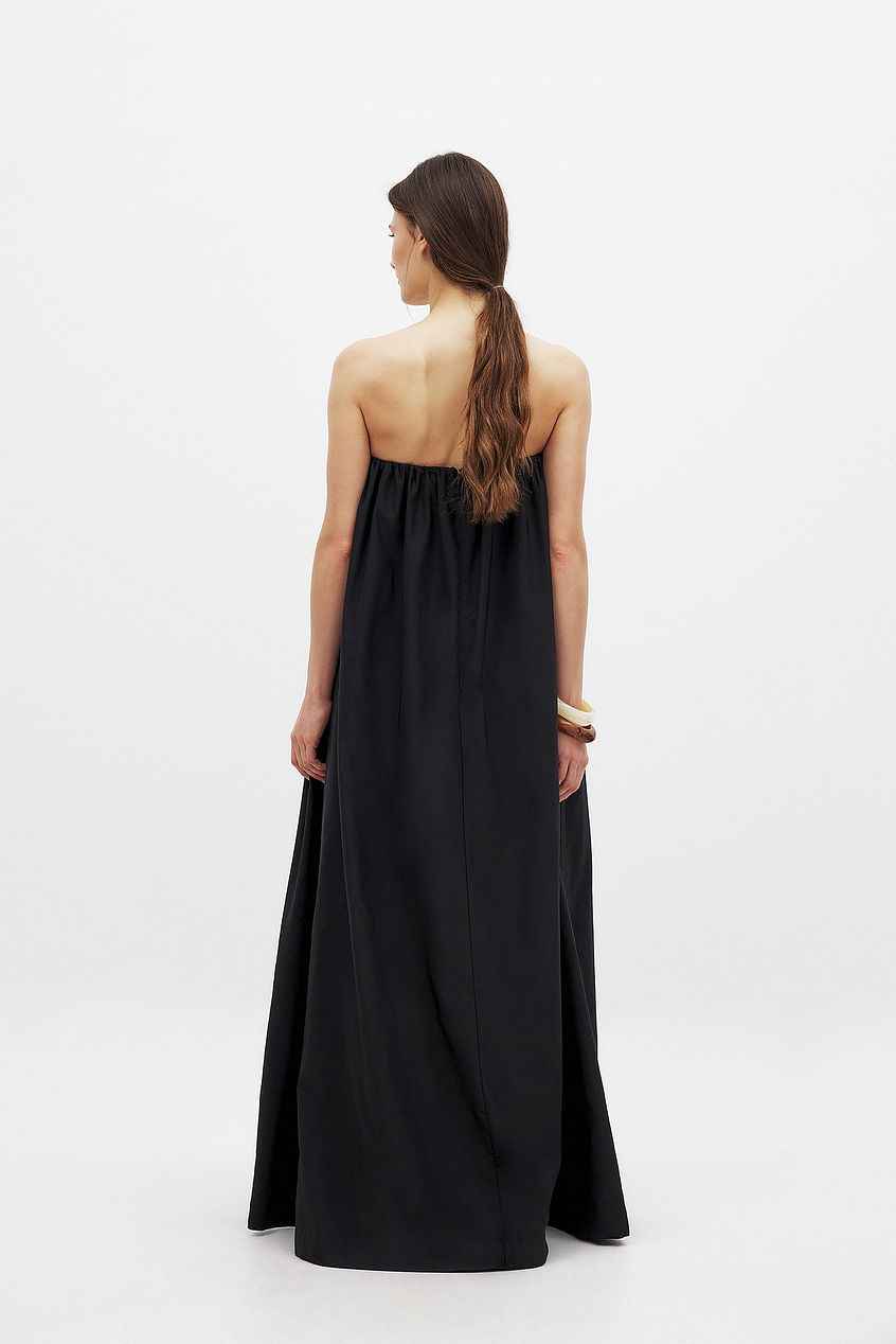 Na-kd - Convertible Maxi to Mini Bubble Dress Black