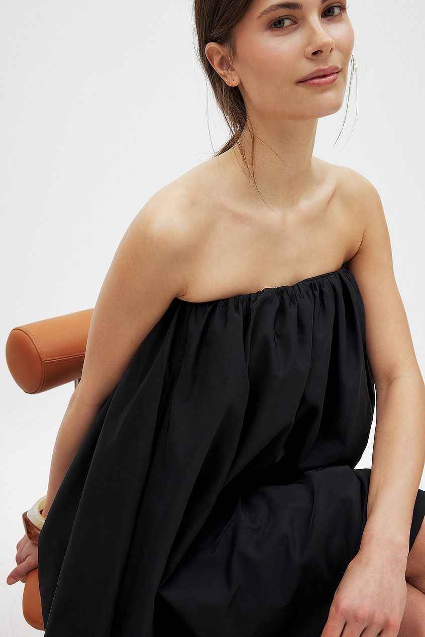 Na-kd - Convertible Maxi to Mini Bubble Dress Black