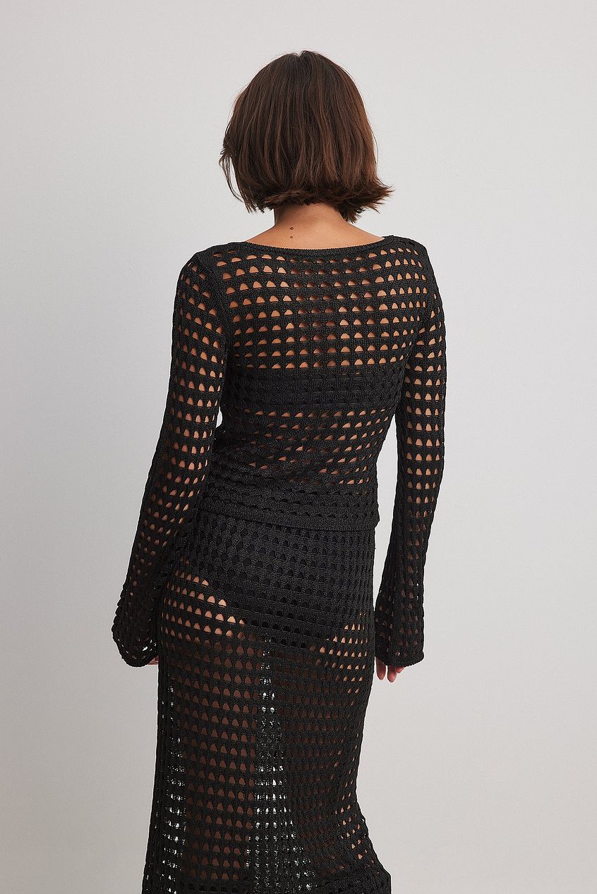 Na-kd Crochet Knitted Sweater