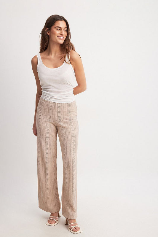 Crochet Mid Waist Trousers