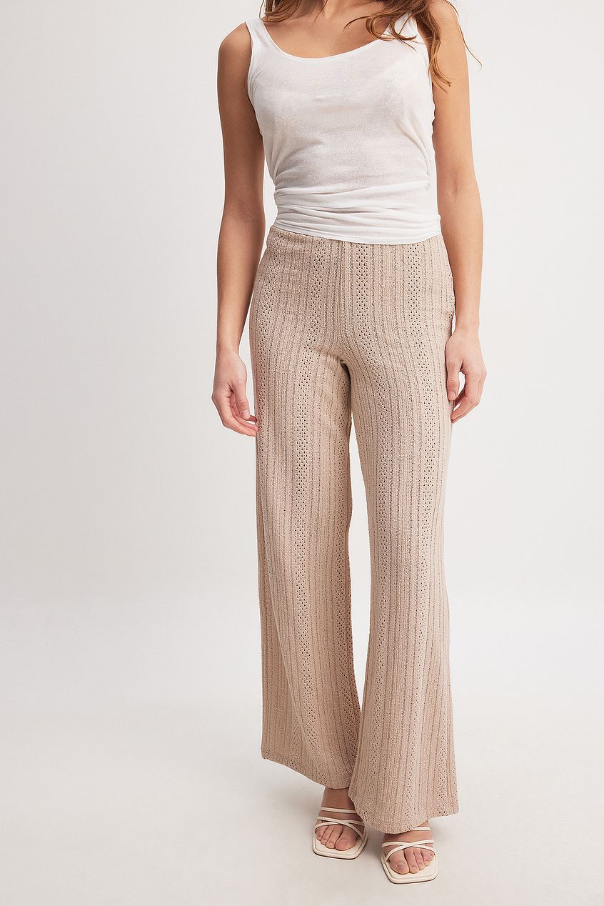 Crochet Mid Waist Trousers
