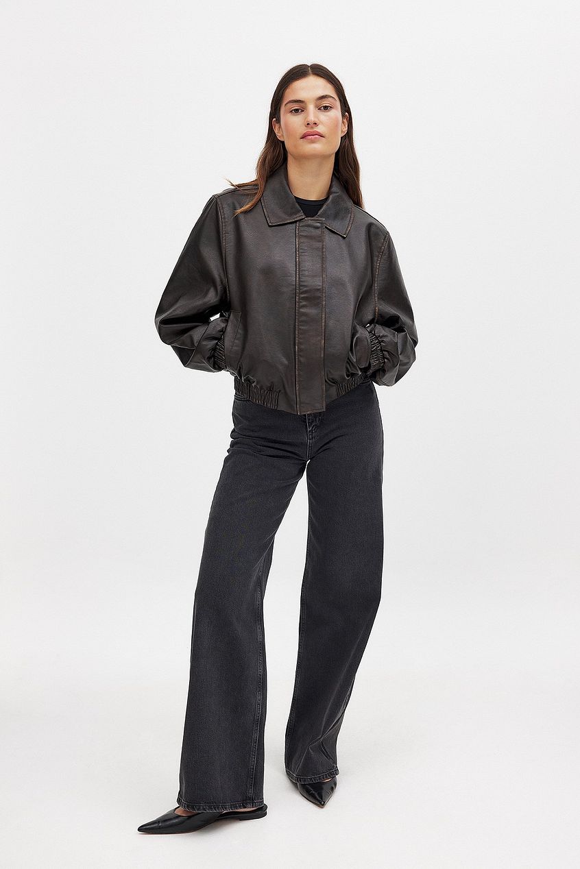 Cropped Bomber Jacket