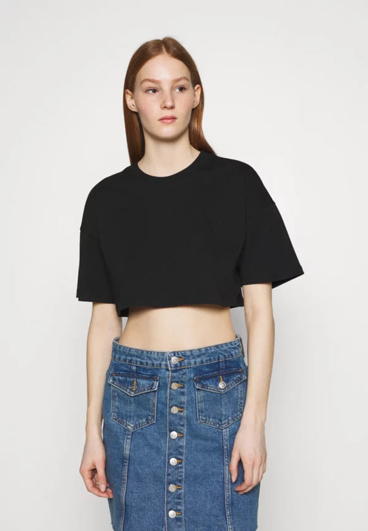 Zacha Cropped Tee Black