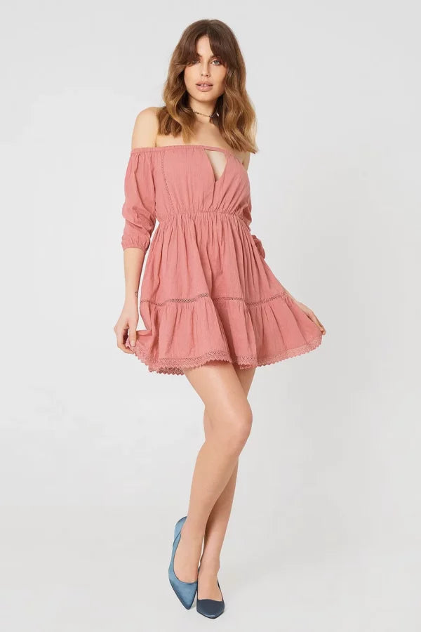 Off Shoulder Crochet Dress