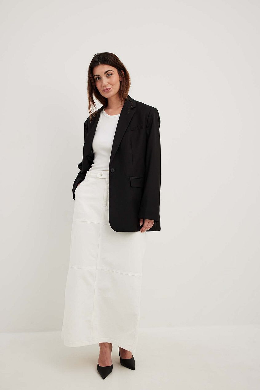 Na-kd Denim Slit Maxi Skirt