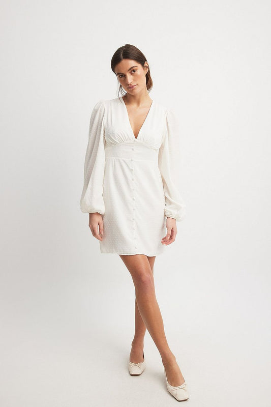 Dobby Dot Chiffon Dress