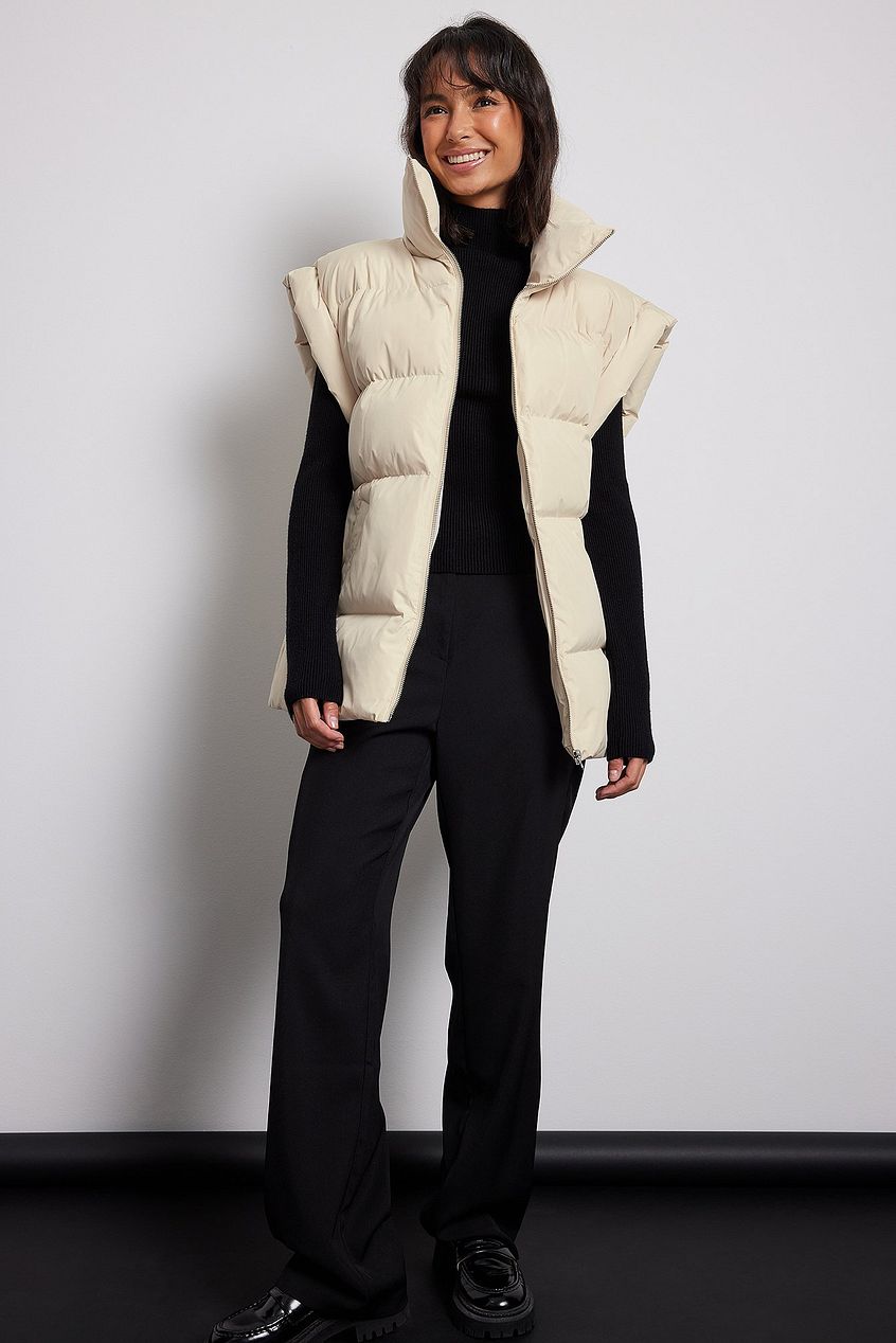 Down Blend Padded Belted Vest