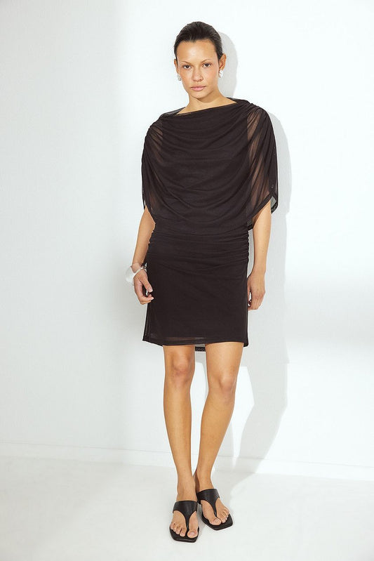 Na-kd Draped Cape Mini Dress