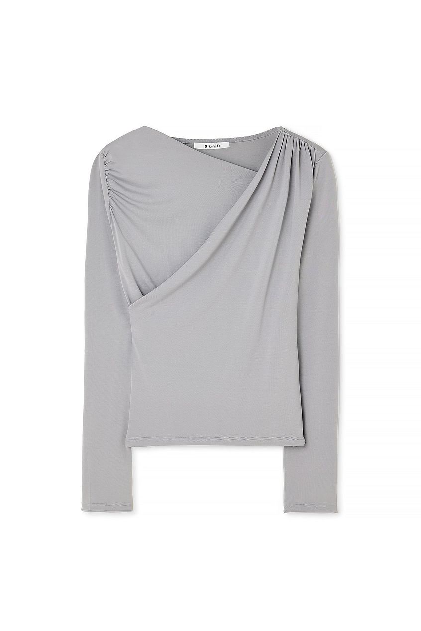 Draped Long Sleeve Top